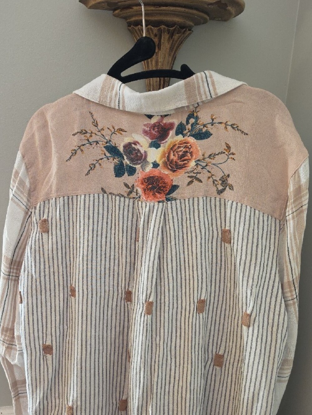 John Mark Cream and Tan Plaid Button-Down Shirt - Picture 6 of 9